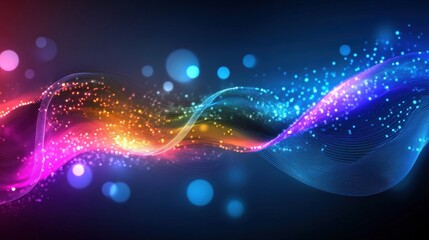Flowing colors abstract digital space art piece vibrant environment vivid viewpoint midjourney concept