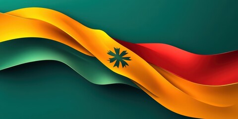 Fototapeta premium Vibrant Waves of Color: A Dynamic Abstract Design Featuring Rich Tones and Fluid Forms