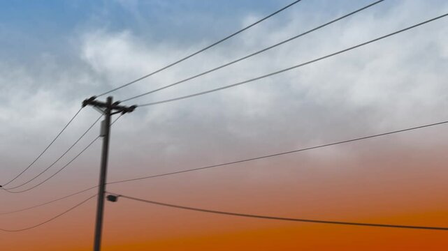 Telephone Poles Background