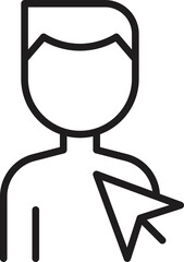 Minimalist user interface illustration line icon