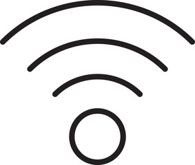 Wi-Fi signal icon representation line icon