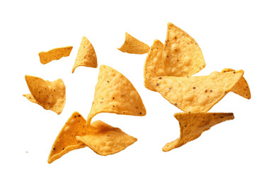 potato chips isolated on white background