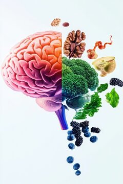 splash brain from food. Selective focus.