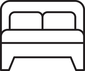 Bed icon illustration line icon