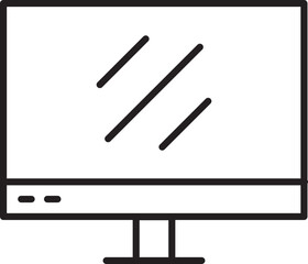 Computer monitor illustration line icon