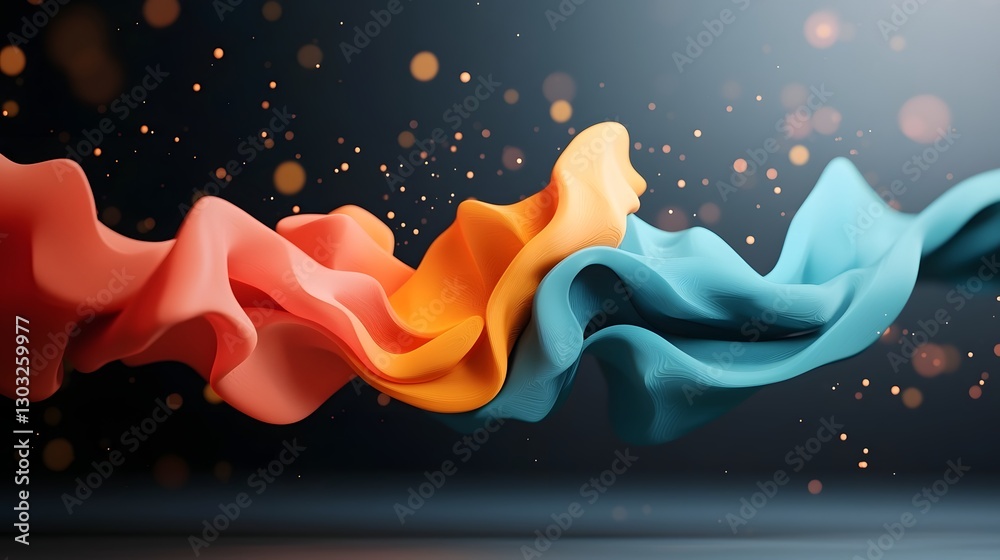 Poster hypnotic digital background with intricate algorithmic compositions glowing neon polygons and prisma