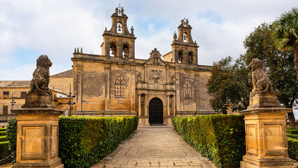 Basilica of Santa Maria de los Reales Alcazares in the monumental city of Ubeda, a World Heritage...