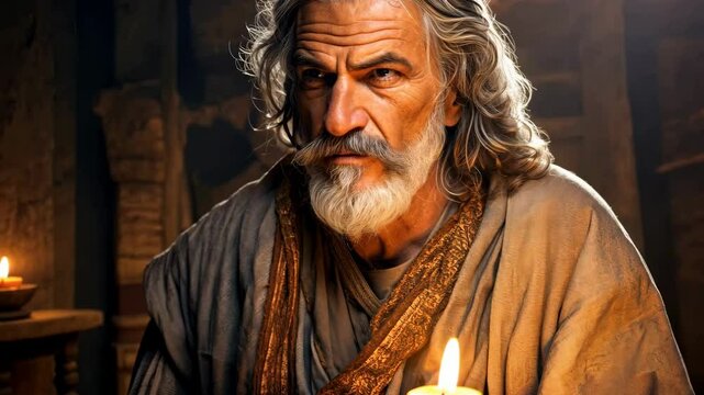 Apostle of Jesus Christ the dedicated preacher and author of New Testament Biblical epistles 4K