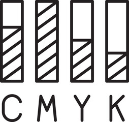 CMYK color model illustration line icon