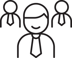 Robot illustration with playful design line icon