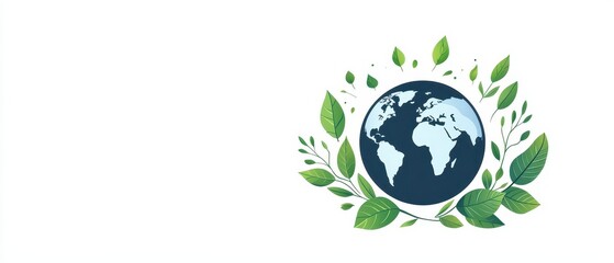Earth day awareness global celebration flat illustration nature eye-level eco-friendly concept