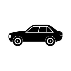 black and white car  silhouette vector car illustration 