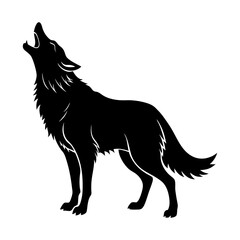 silhouette of a wolf vector illustration