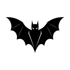 bat silhouette vector illustration , bat logo , bat icon vector design 