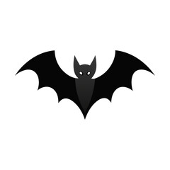halloween bat silhouette vector icon illustration 