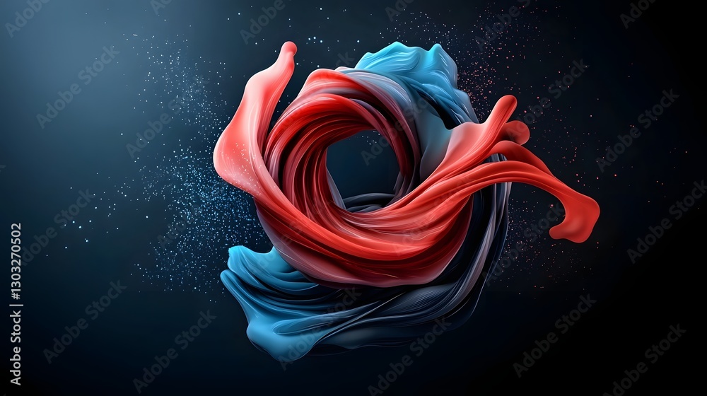 Poster flowing data streams intricate algorithmic compositions glowing neon polygons and hypnotic data vort