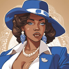 Beautiful African American, Mafia Boss, Don, Gangster, African American Art, Beautiful Black Woman Art, Anime, Black Anime Character, NPHC Art, Divine 9, Greek Member, Zeta Phi Beta