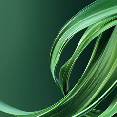 An abstract green wave background Made with generative AI