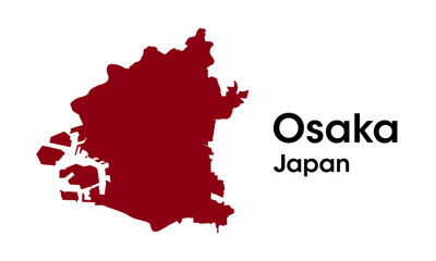 Fototapeta premium osaka japan map