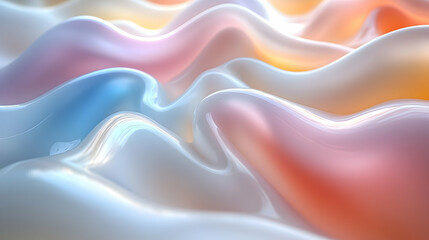 Obraz premium Abstract Fluid Pastel Waves