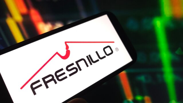Konskie, Poland - March 01, 2025: Fresnillo plc company logo displayed on mobile phone