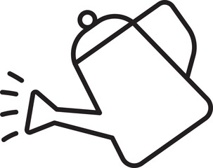 Watering can illustration line icon