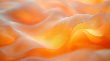 Obraz premium Abstract, orange, flowing, fabric texture