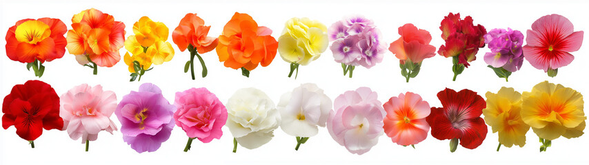 Bunte Blumensträuße in verschiedenen Farben für Frühlingsdekoration

