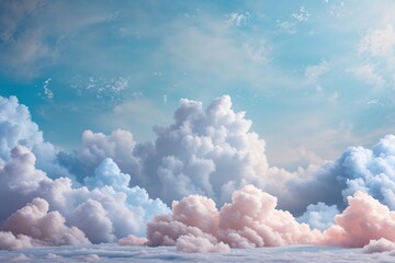 Ethereal Sky Background with Pastel Blue Smooth Texture for Inspirational Home Decor