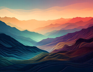 sunrise in mountains