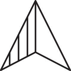 Abstract geometric design line icon