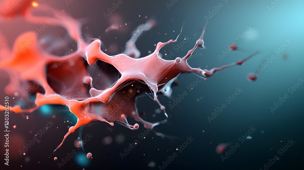 Poster captivating digital background featuring abstract neural network patterns intricate fractal like str
