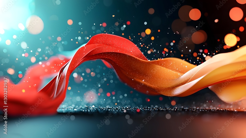 Poster captivating abstract digital background featuring intricate algorithmic compositions glowing neon po