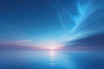 Ethereal Azure Gradient Background with Soft Lighting and Atmospheric Effects
