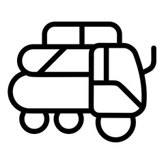 Tank Truck Line Icon