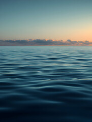Fototapeta premium Calm Sea at Sunset Horizon