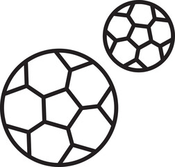 Obraz premium Soccer ball outline illustration line icon