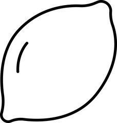 Lemon outline illustration line icon