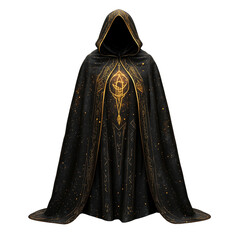 Naklejka premium Magic Cloak Shimmering and Glowing with Runes
