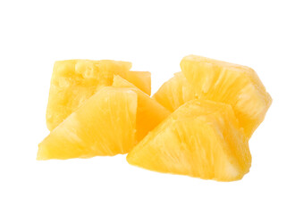 pineapple chunks. Pineapple slices on transparent png