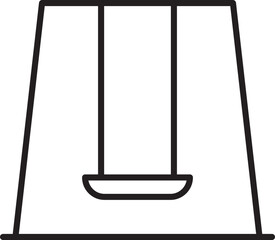 Swing set outline illustration line icon