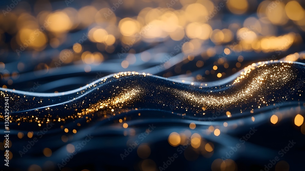Poster mesmerizing glittering waves of light and sparkle create a captivating dreamlike atmosphere in this 