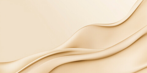 Obraz premium Abstract beige waves with a soft gradient. Elegant minimalistic background with smooth flowing shapes.