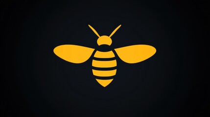 Vector logo design featuring a simplified bee motif with dynamic lines, ideal for branding in the environmental or agricultural sectors
