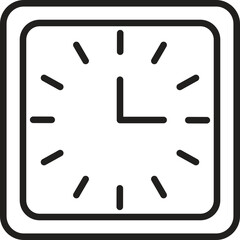 Clock icon with simple design line icon