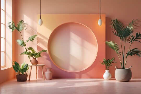 Warm Peach Gradient Inviting Banner Backdrop Template