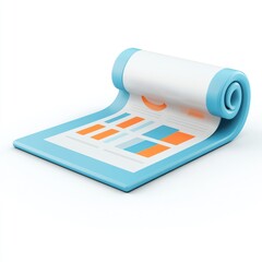 Modern Appeal in 3D Brochure Icon, clean straightforward.