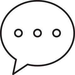 Obraz premium Speech bubble with dots for conversation. line icon