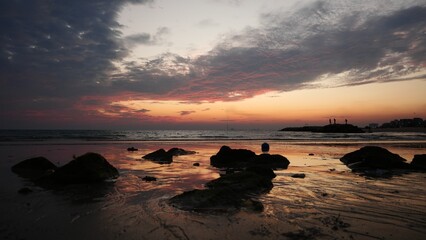 sunset on the beach