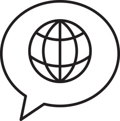 Obraz premium Global communication concept illustration line icon